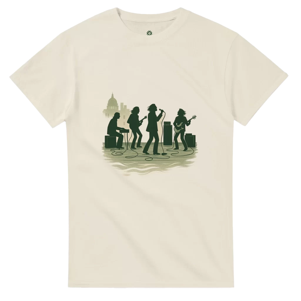 The Beatles Rooftop Jam Tee by Randomly Something